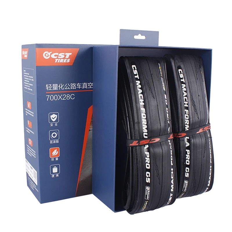 

CST Tire 700x28C Puncture-Resistant Lightweight Folding Tubeless 700C 120TPI Road Racing low resistance tyre