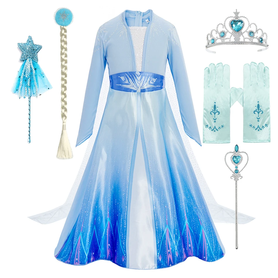 

Детский костюм принцессы, детское пышное платье Золушки с блестками для девочек, Рождественское платье Эльзы с оборками, фантазийный косплей, карнавальная маскировка