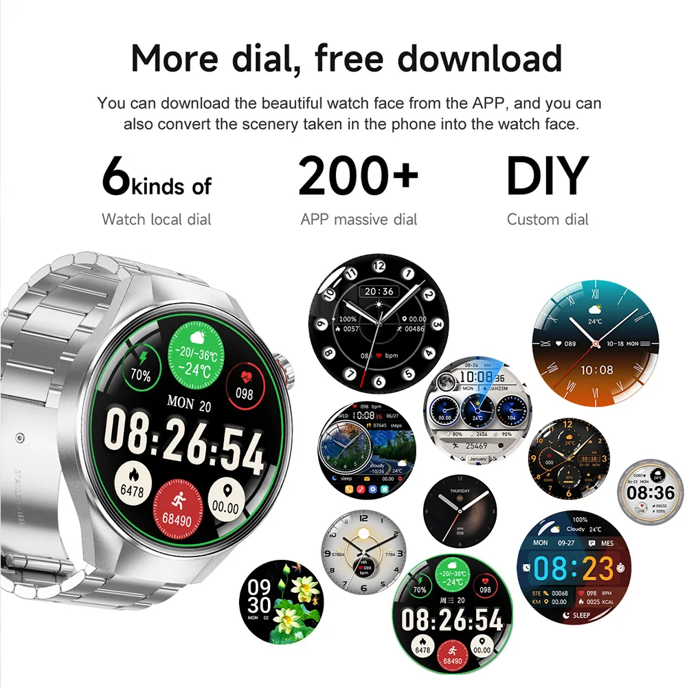 G5 PLUS ساعة ذكية AMOLED مكالمة مراقبة النوم للنساء كشف الصحة ممارسة مسار تأخذ الدواء تذكير المستقرة