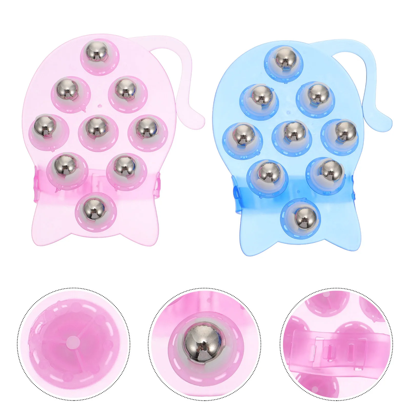 

1Set Nine-Beads Cat Shape Body Massagers Steel Roller Ball Massage Tool Relieve Pain Relax Fatigue for Head Neck Back Legs Feet