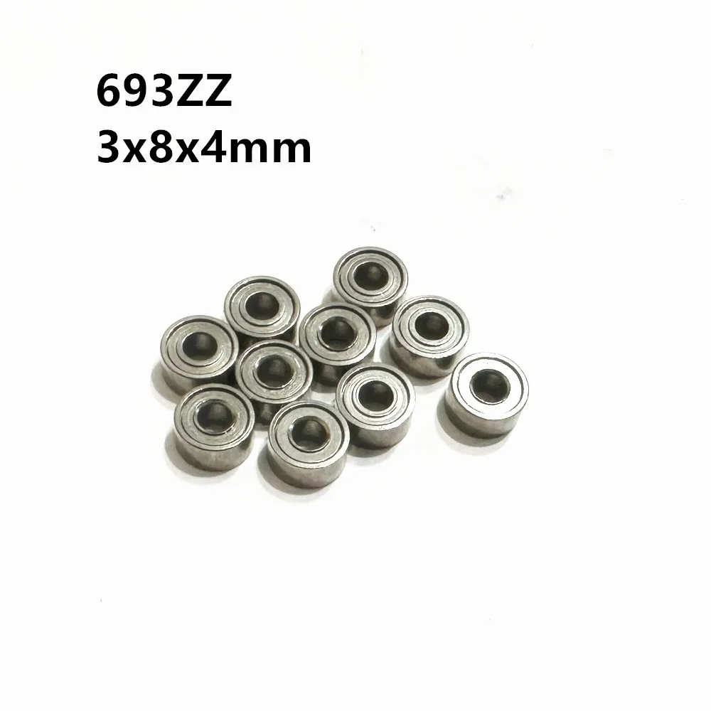 10PCS 693ZZ L-830ZZ 3x8x4 mm Deep Groove Ball Bearing Miniature Bearings High speed 693Z