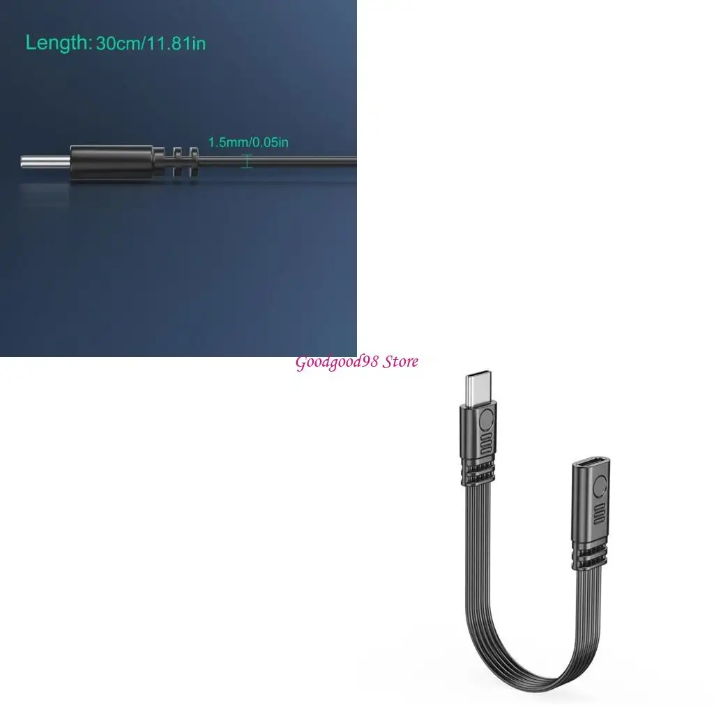 

5-200cm Type C to Type C Conversion Adapter Cable Converter Wire Support 45W Charging & 480Mbps Data Transfer W8EC