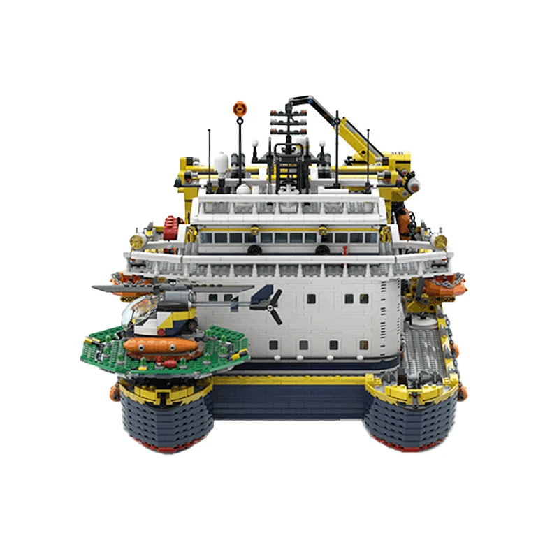 MOC Marine Science Research Vessel Building Blocks Set Catamaran Ocean Exploration Ship Model Adult Collection Gift Toy
