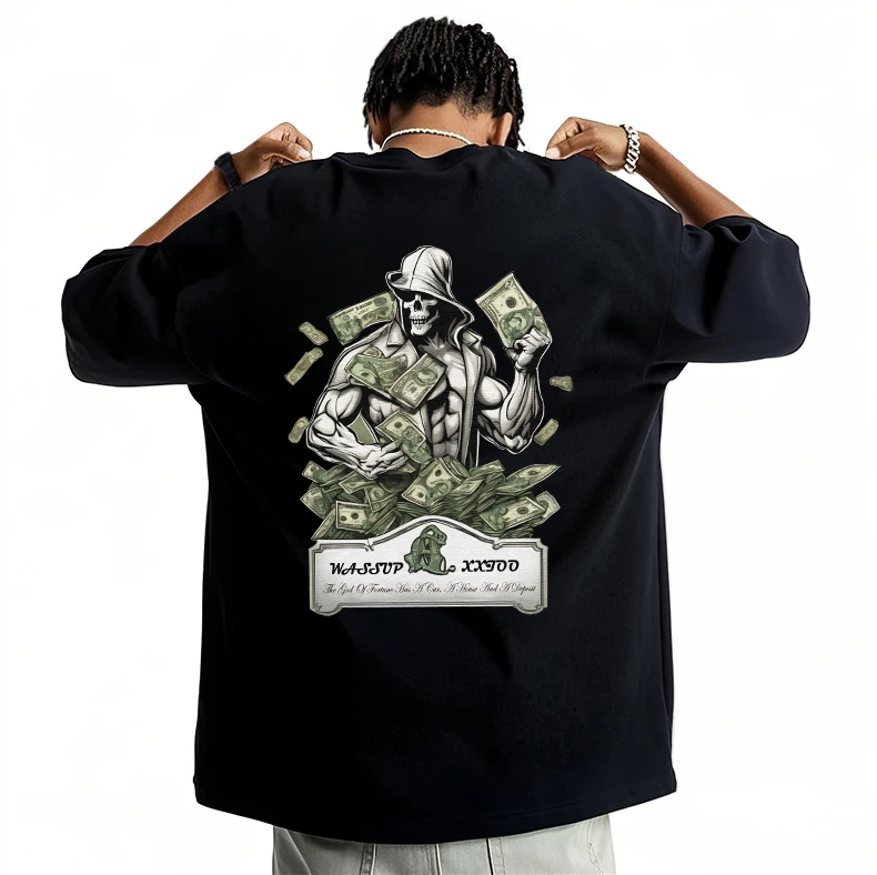 

Motorcycle Trendy Brand Short-Sleeved T-Shirts for Men and Women Summer New Versatile Street Couple Half-Sleeved Tops