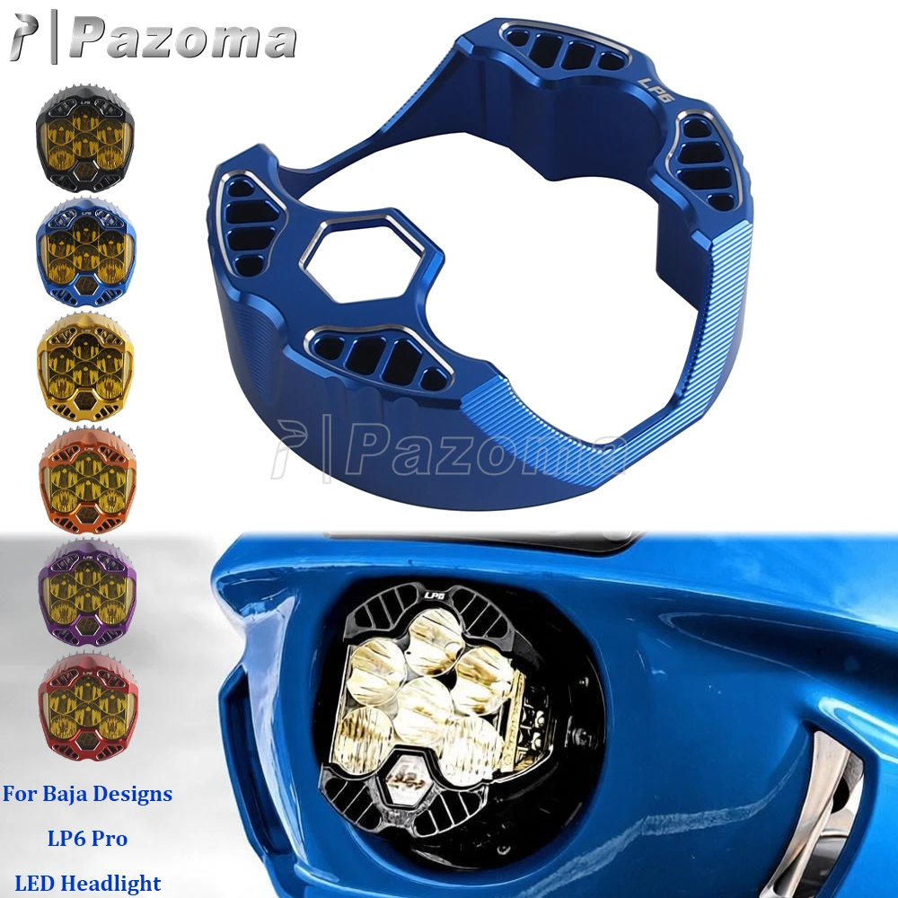 PAZOMA Front Headlamp Housing Cover Fit For Baja Design LP6 Pro LED Auxiliary Light Headlight Shell Head Light Covering For Dyna