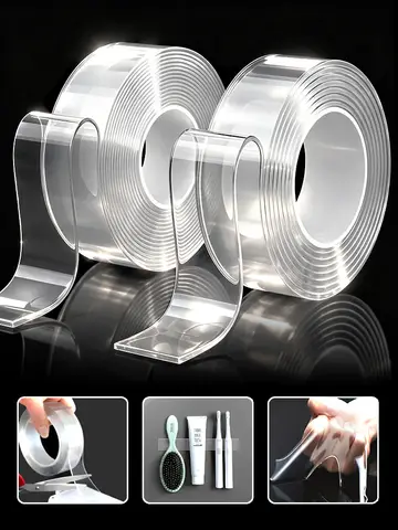 Nano Double Sided Adhesive Tape Strong High Viscosity Transparent Thicken Waterproof And Traceless Acrylic Tape Household Items