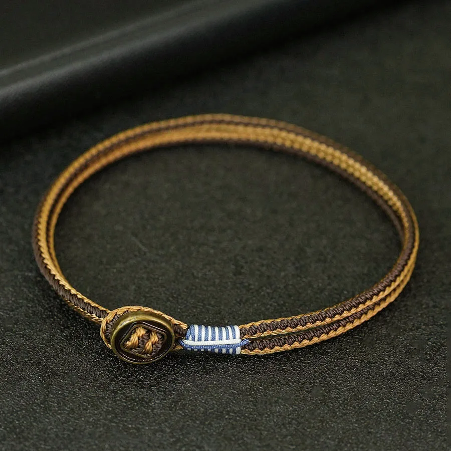 Vintage Viking Men Bracelet A Grade 2mm Ethnic String Braslet Hiphop Street Leisure Accessories Hombre Perfect Gift For Him