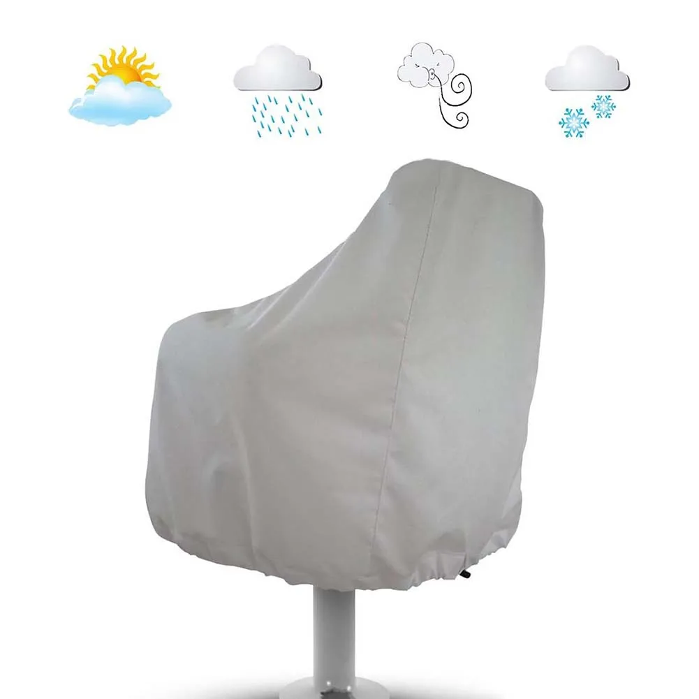 Boat Seat Covers 2 Pack with Waterproof 210D/420D Oxford Fabric and UV Protection for Long Term Defense Against Elements