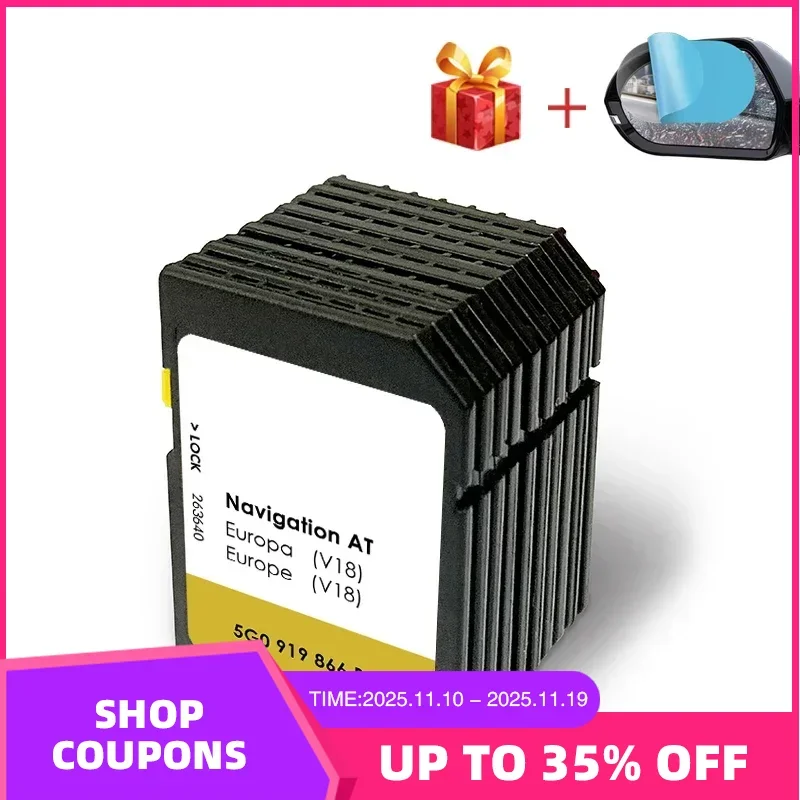 

Discover Navi AT V18 SD Card GPS Europa Sat Nav for VW Maps Navigation MIB1 Card Free Shipping With Anti fog flim