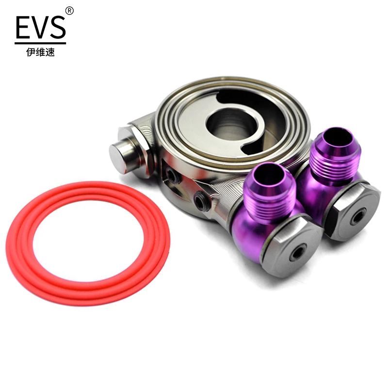 Oil Radiator Adapter Car Universal Filter Modification Oil Cooling Kit 360° Rotatable Joint Thermostat Adaptor 80°