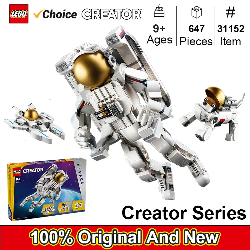 LEGO 31152 Space Astronaut Creator 3-in-1647 pcs Buiding Blocks Model Kit DIY Toys For Boys Girl Children Gift ages 9+