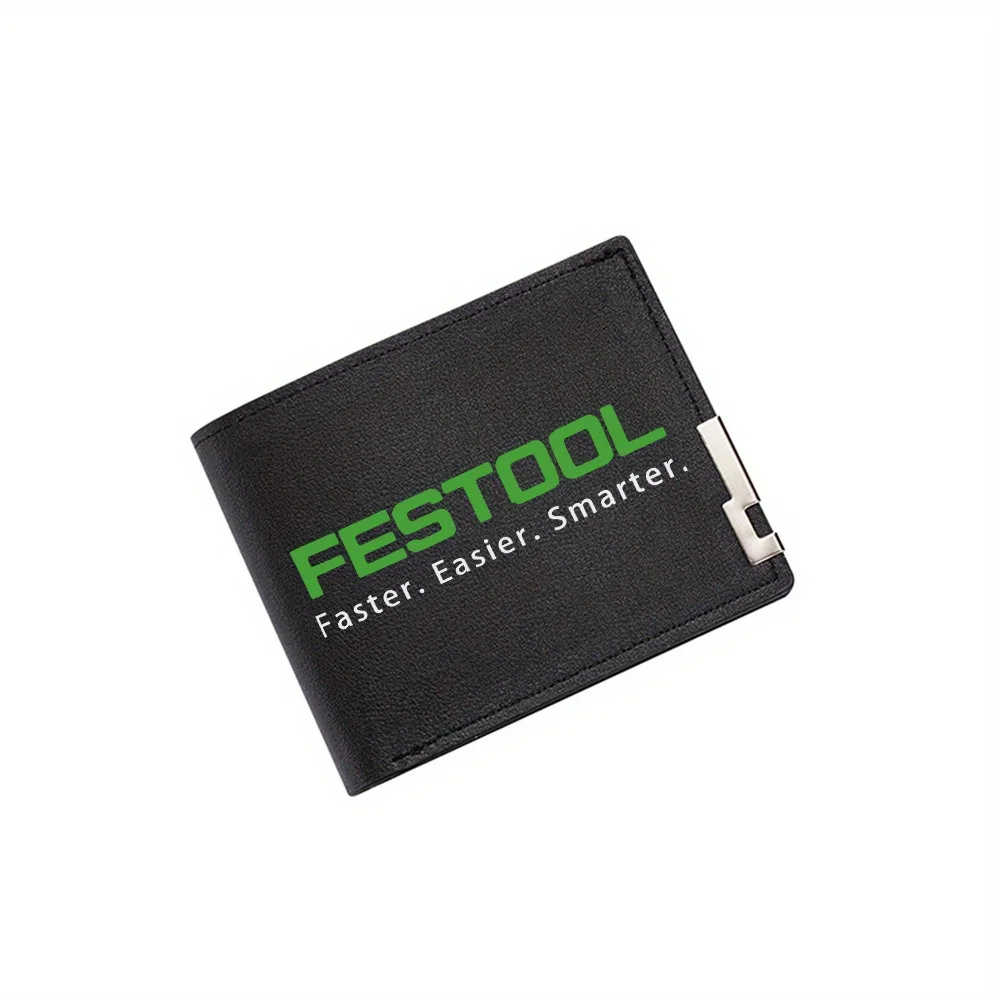 

Green block letters tagline Faster Easier Smarter Men's Wallet Printing Design Simple Modern Stylish Business Father's Boyfriend