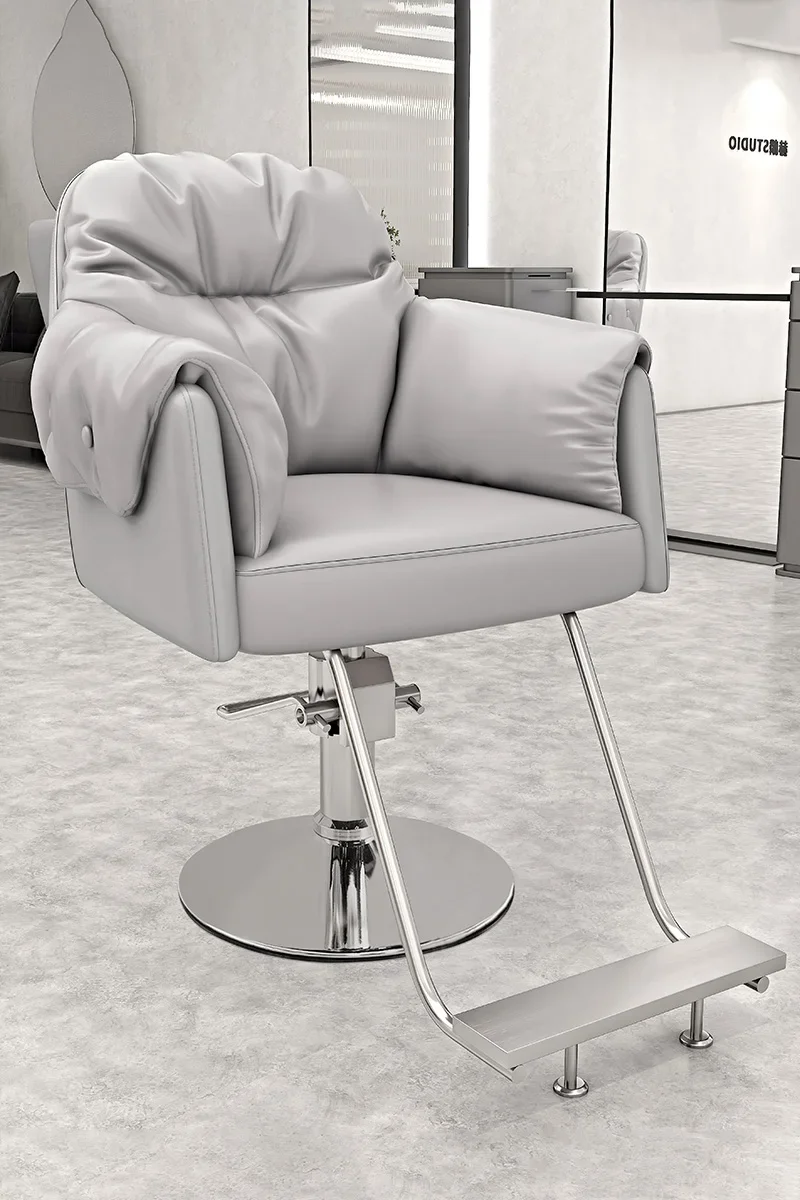 Swivel Lift Barber Chair Perm Shave Professional Hairdressing Barber Chair Swivel Lift Silla De Barbería Salon Furniture KMBC