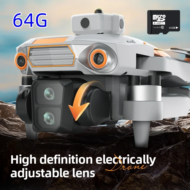 64G LF669 GPS Drone with 4.5''Screen Remote Control 8K Dual Camera Optical Flow Obstacle Avoidance Brushless MotorRC Quadcopter