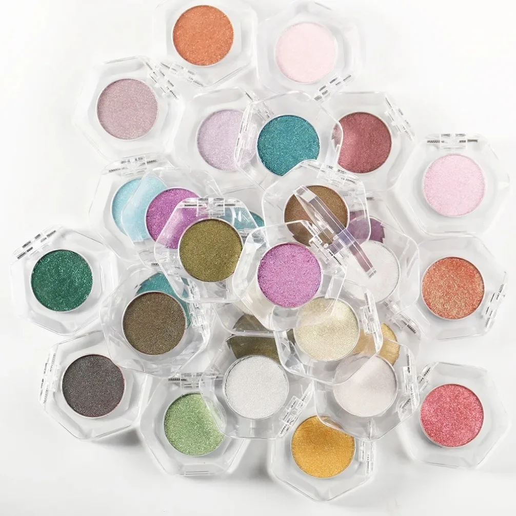 Private Label Custom Logo Vegan Makeup 26mm Single Chameleon Eyeshadow Pan Refillable Palette Wholesale