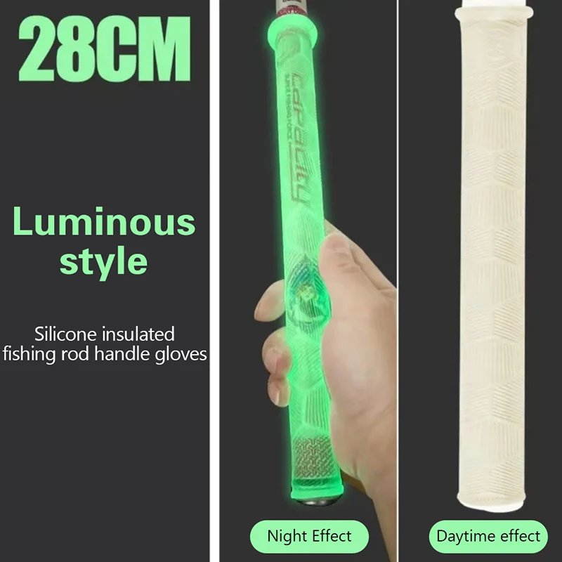 28cm Lengthened Fishing Rod A Pull Hand Sleeve Wear-resistant Non-slip Soft Grip Glue Wrap With Hand Glue Sweat Absorbent Sleeve