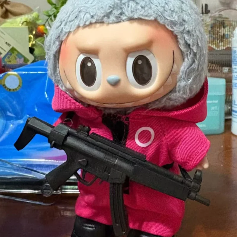 Ropa de muñeca de la serie de juegos de mariscos para Labubu, ropa de muñeca de 15 y 17CM, traje de equipo de asalto DIY, accesorios de traje de la serie de Drama coreano