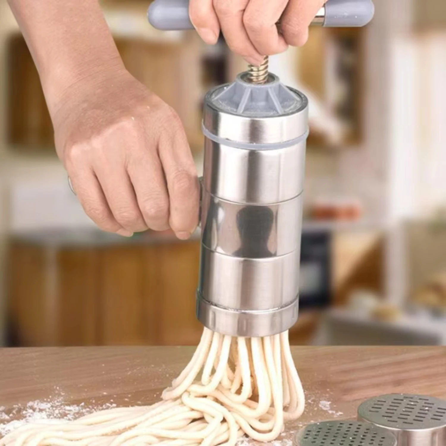 Household Manual Noodle Maker Stainless Steel Fresh Pasta Machine Small Noodle Press Pasta Roller Machine Kitchen Tools