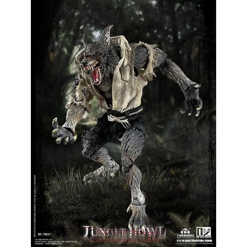COOMODEL Original 1/12 Werewolf Howling in The Forest، منتج نهائي ذبح سنوفيلد، نموذج Orc المحمول، لعبة مصنوعة يدويًا