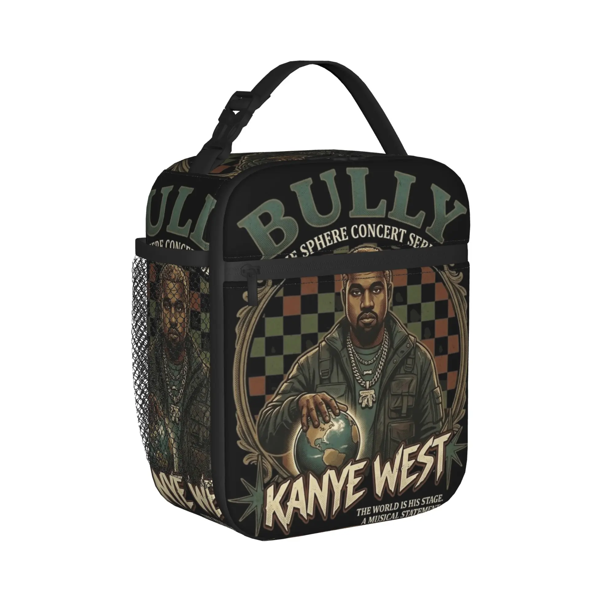 Kanye West BULLY The Sphere Concert Series Insulated Lunch Bag Thermal Bag Meal Container Lunch Box Tote Food Handbags Travel