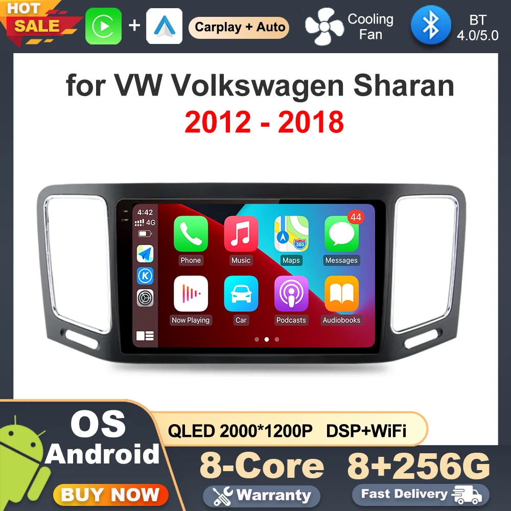 

9 inch Android Intelligent System for VW Volkswagen Sharan 2012 - 2018 GPS Navi Car Radio Video Multimedia Player WiFi Autoradio