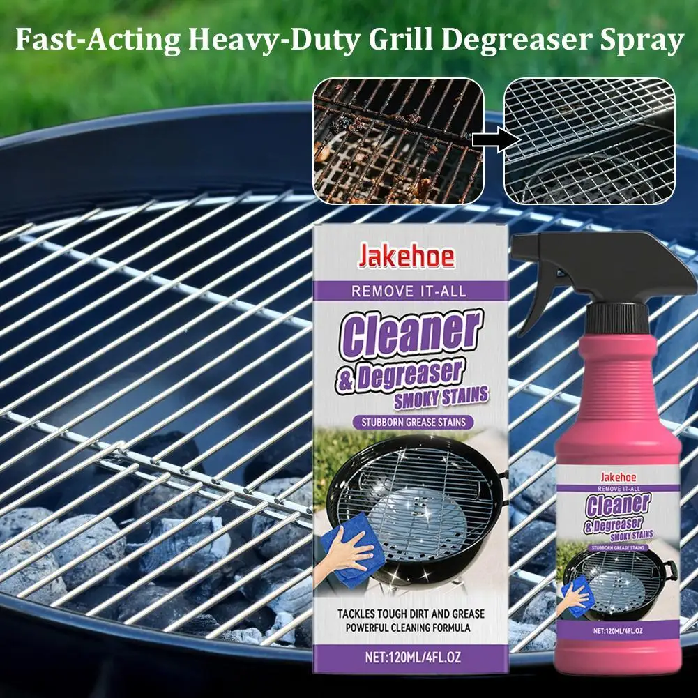 Heavy Duty BBQ Grill Cleaner Oil Grease Dissolving Agent Remove Burnt Residue Deep Cleaning Liquid for Grill Rack Frypan