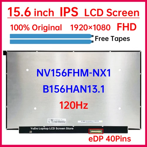 Imagen 1 del producto NV156FHM-NX1 B156HAN13.1 de pantalla LCD de 15,6 ""120Hz para Lenovo ideapad Gaming 3-15ACH6 3-15IHU6 3-15ARH05 3-15IMH05 Panel de visualización