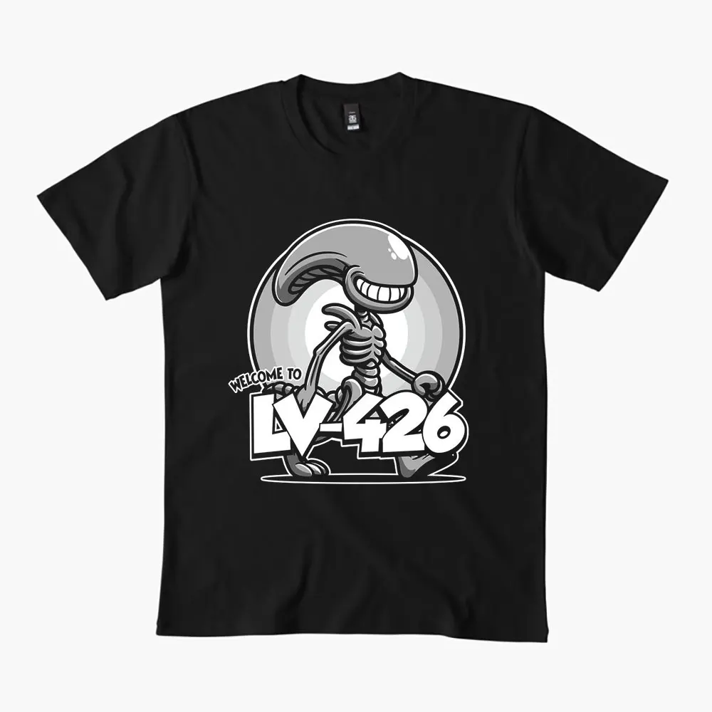 

Welcome To LV-426 80s Retro Sic fi Alien Gift T Shirt Weyland Xenomorph Graphic Clothes 00% cotton print All size tops S-6XL