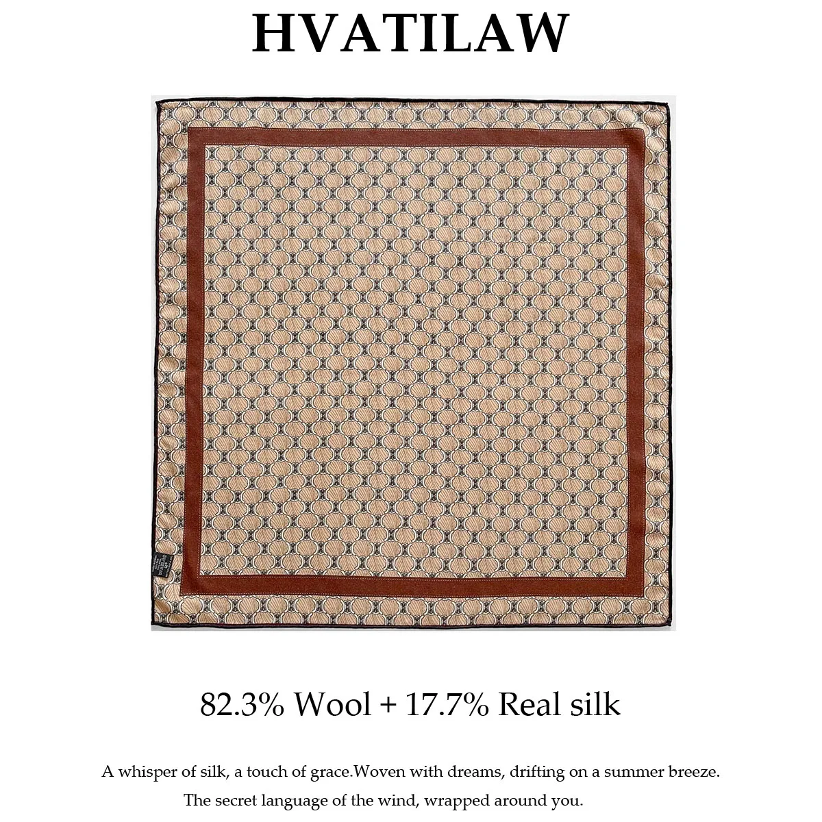 

Новый 100% натуральный шелково-шерстяной квадратный платок-шарф 62 см, многофункциональный, с принтом, бандана, повязка на голову, хиджаб, пончо, пашмина