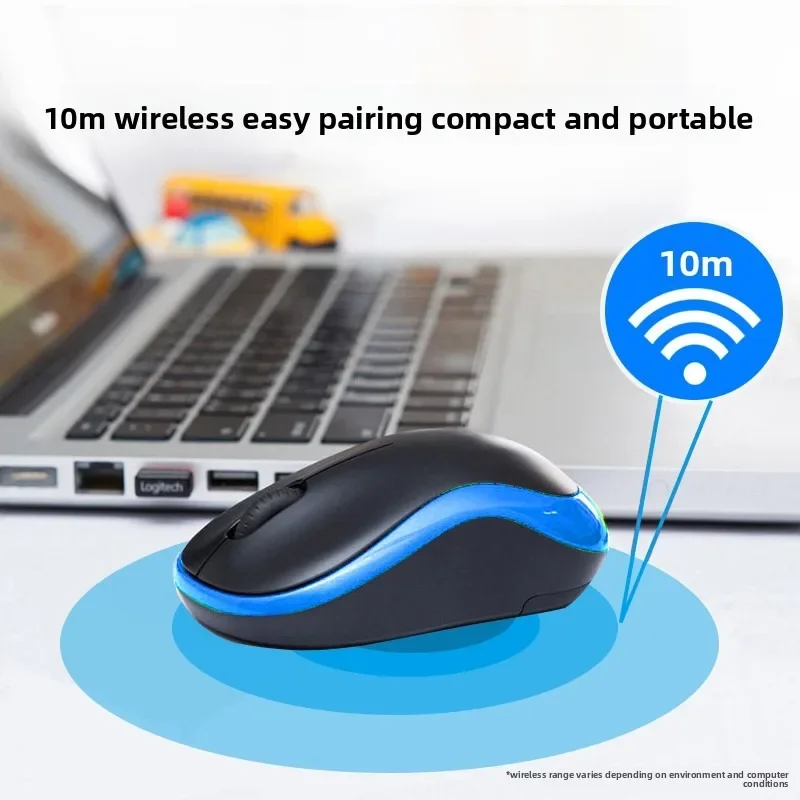 لوجيتك M185 ماوس لاسلكي 2.4 جيجا هرتز USB 1000 ديسيبل متوحد الخواص الفئران USB استقبال كتم الملاحة البصرية الفئران لنظام التشغيل Mac OS كروم نافذة 10/8/7