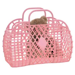 Jelly Bags Portable Retro Jelly Basket For Easter Waterproof Travel Bag Jelly Basket For Beach Pool Work Easter Tote Bag