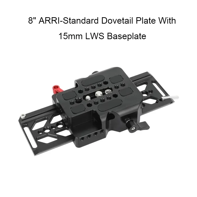 CAMVATE 8inch ARRI-Standard Dovetail Plate and 15mm LWS Baseplate Dovetail Bridge Plate For Tripod Camera Quick Release System