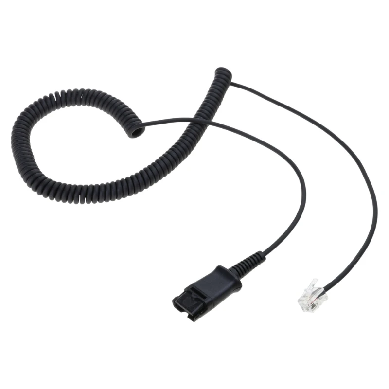 5asd Headsets Cable with RJ9 RJ11 Connectors for QD Headsets to J100, 1600 Office Phone Integration