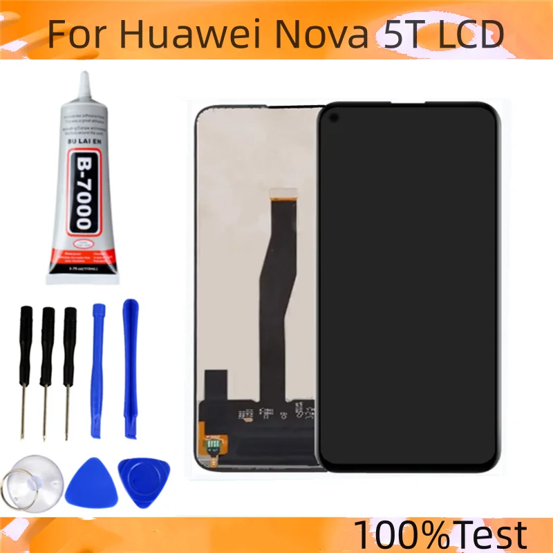 6.26'' Original Display Replacement With Frame For Huawei Nova 5T LCD Touch Screen Digitizer Assembly YAL-L21 L61A L61D L71A LCD