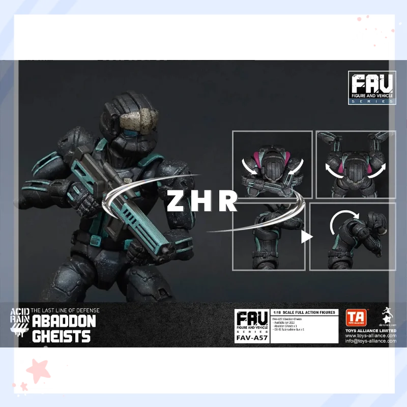متوفر في المخزون حمض حرب المطر FAV-A57 Abaddon Ghists المنقولة الجندي نموذج عمل الشكل لعبة جمع هدية #3