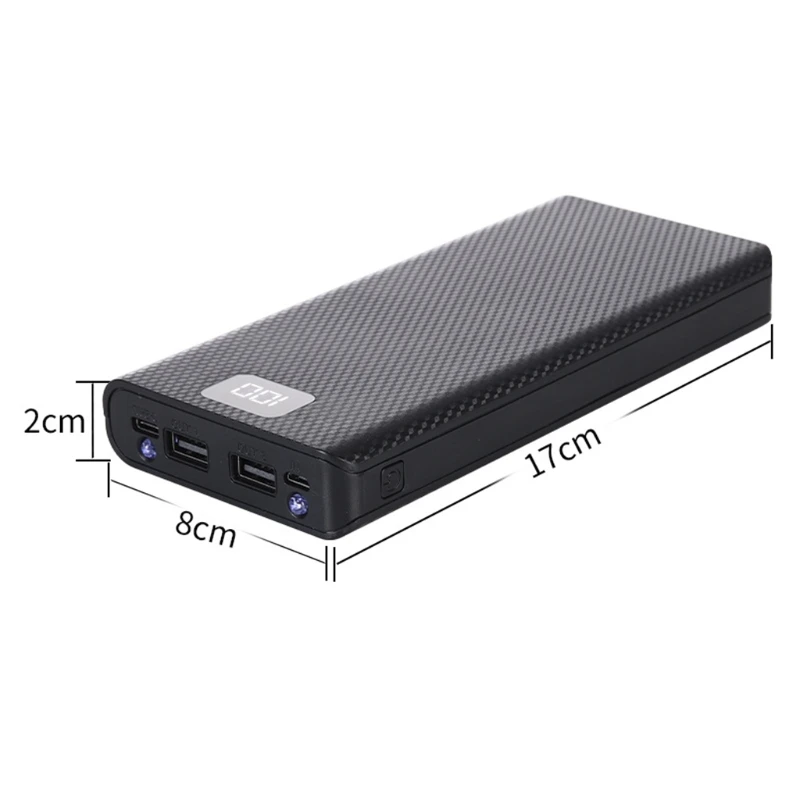 C18 Dual USB LCD Power Bank для Shell 8x18650 Батарея для чехла Powerbank Protector Портативная внешняя коробка без батареи