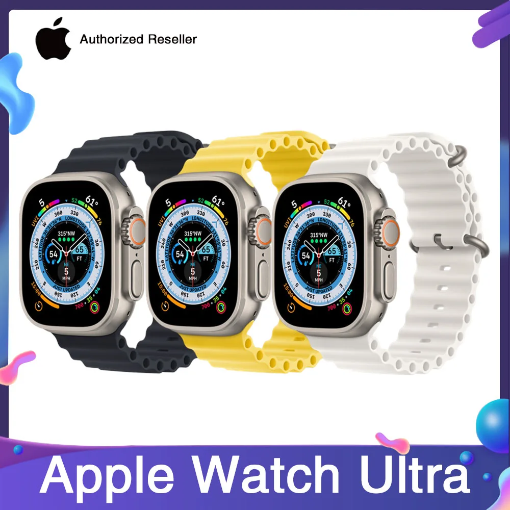 2022 ساعة أبل جديدة الترا 49 مللي متر ساعة ذكية حافظة من التيتانيوم مع حزام المحيط الأكسجين في الدم 100 متر مقاومة للماء