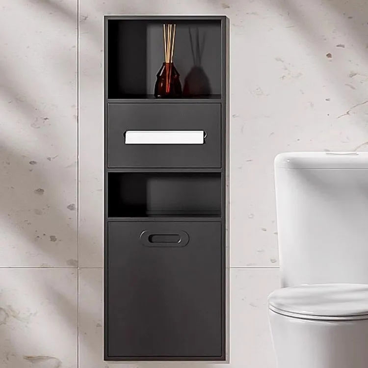 

stainless steel alcove toilet built-in trash can brush niche bathroom storage rack