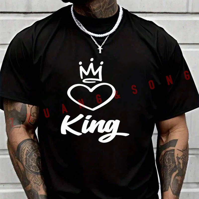 

Футболка King Creative Design для мужчин, уличная одежда в стиле хип-хоп, унисекс, повседневные модные топы с короткими рукавами