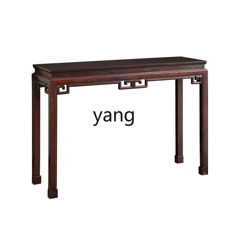 Yhl Suzuo Custom Zambia Red Sandalwood a Long Narrow Table Zen Living Room Flat Long Narrow Table Console Tables