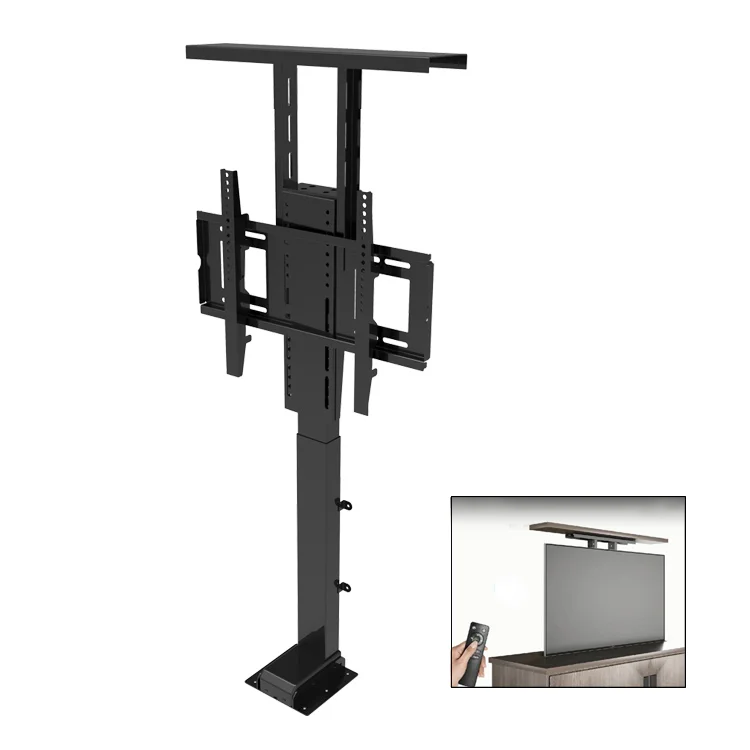 

32-70 Inch Motorized Hidden Vertical Height Adjustable TV Lift Remote Control Smart Electric System Cabinet TV Stand with Cover