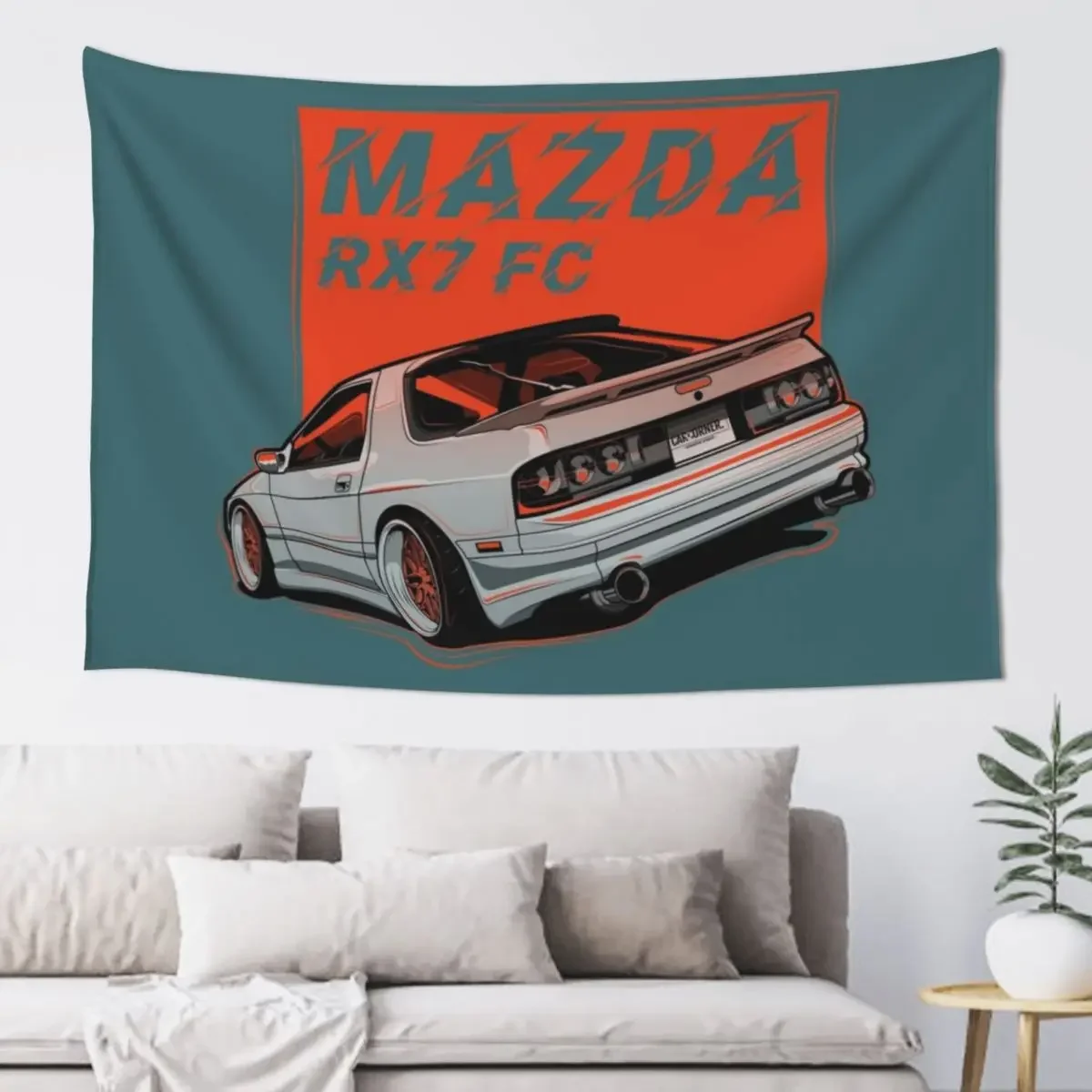 

Mazda RX7 FC3S - CarCorner Tapestry Decor For Bedroom Carpet Wall Room Decorator Tapestry