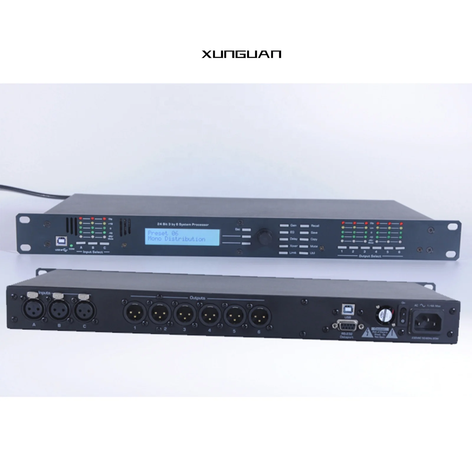 3.6SP DriveRack 3 em 6 saídas Processador de sistema de áudio digital Equalizador 3-6-sp Effector de som para concerto/desempenho de palco
