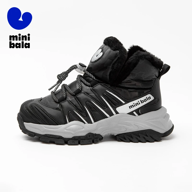 Mini Balabala Scarpe da ginnastica da esterno per bambini Scarpe invernali impermeabili antiscivolo con punta e senza lacci