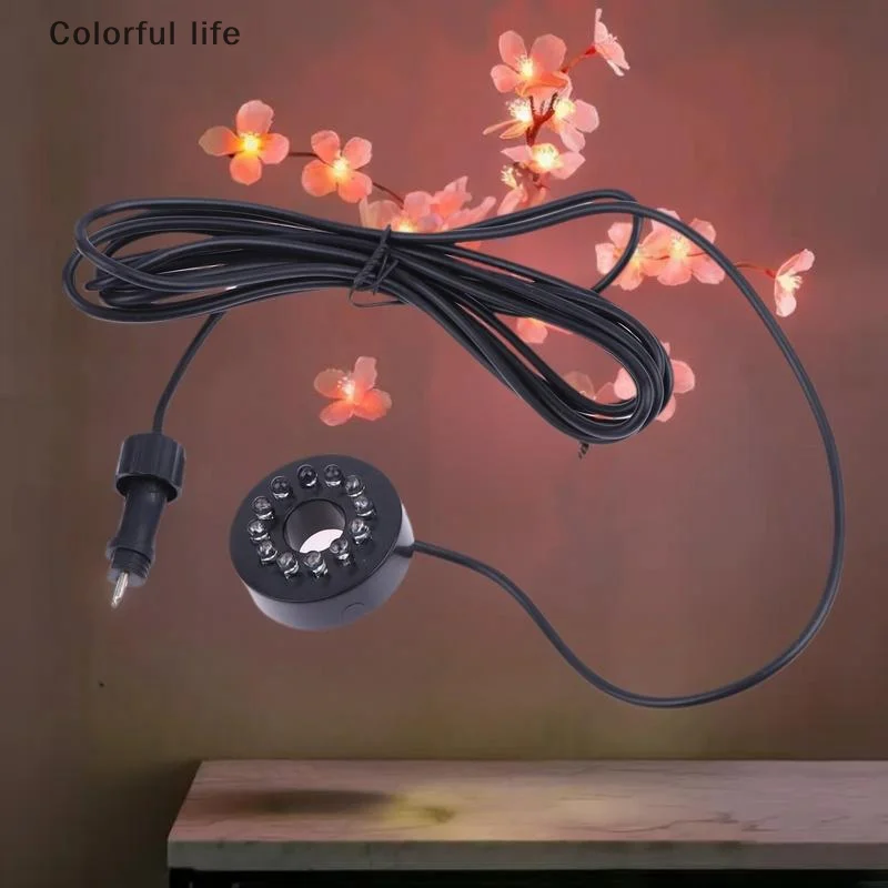 Anel de luz subaquática de 12 LED resistente à água, acessório DIY para bombas de fonte submersíveis de lago de jardim de 12V