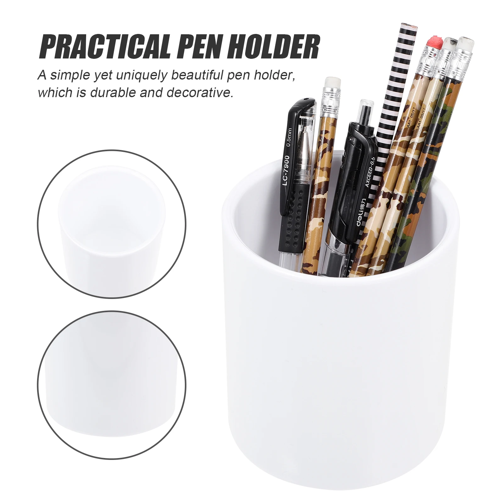 

Creative Pen Holder For Desk Stationery Organizer Makeup Tools Container Lightweight Portable Vintage Decorative Ceramic Pencil