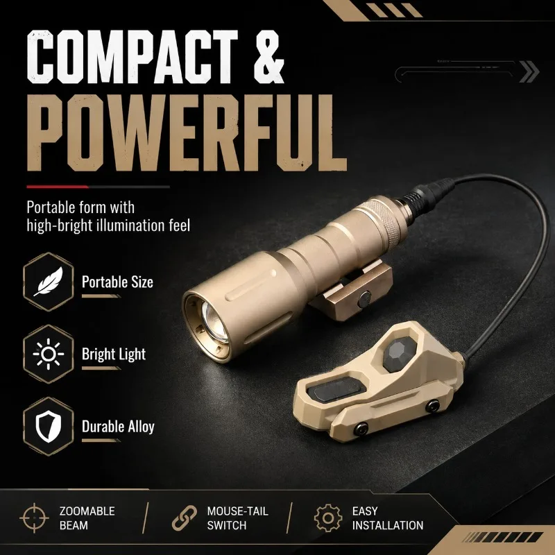 High Lumen PLH‑V2 Decorative Flashlight, Multi‑Function Lighting Torch with Mouse Tail Switch Accessory