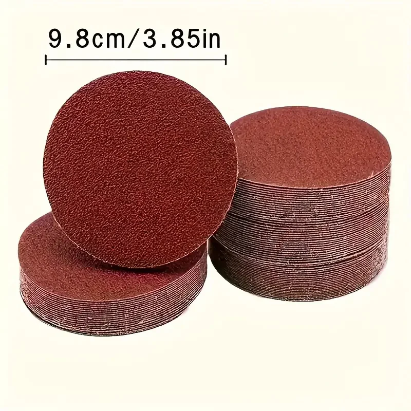 10Pcs 4-inch sand disc, sandpaper for rotary tools of drill mill, 40-1000 grit sanding sheet - for metal, glass, etc