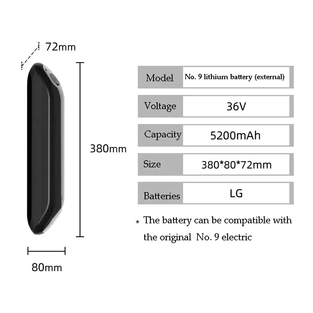 For Xiaomi Segway Ninebot ES1 ES2 ES4 E22 External Battery With Bracket or Built-in 36V 5200mah Lithium Battery pack