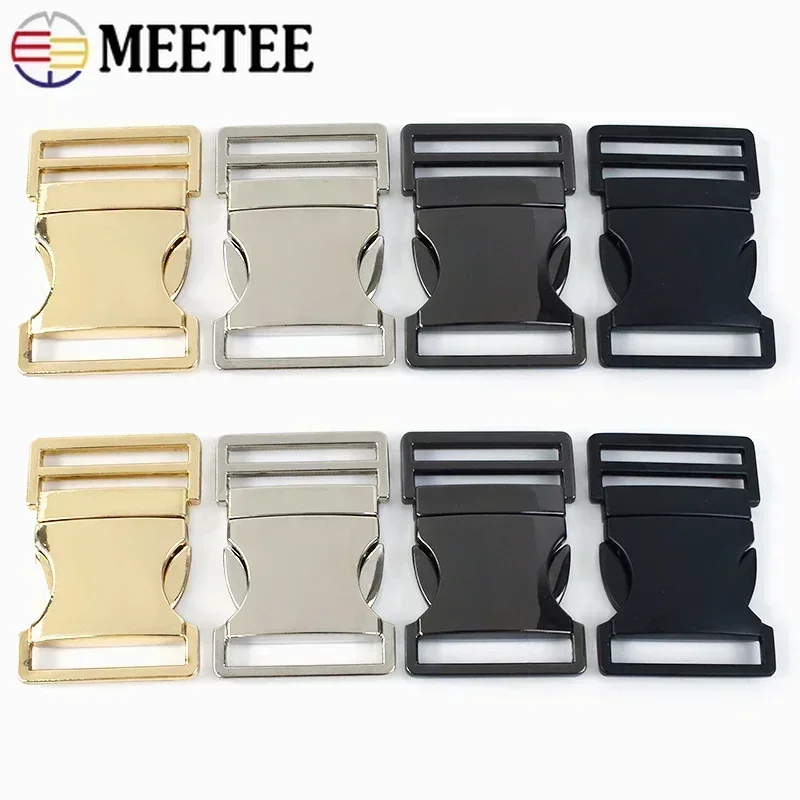 2Pcs 20/25/32/38mm Metal Quick Side Release Buckles Bag Strap Adjust Clip Clasps Backpack Dog Collar Hook Garment Accessories